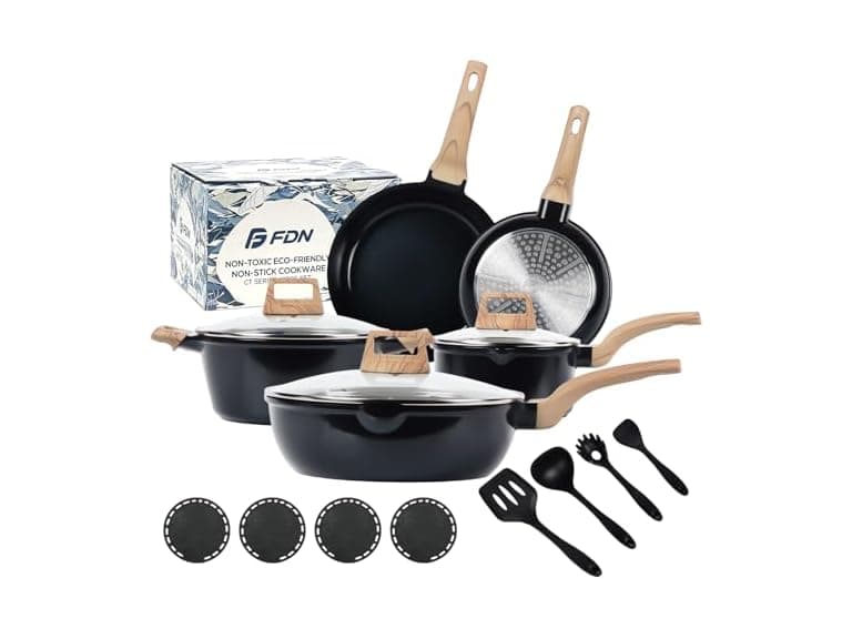 16Pcs Titanium Pots and Pans Set - Image 1