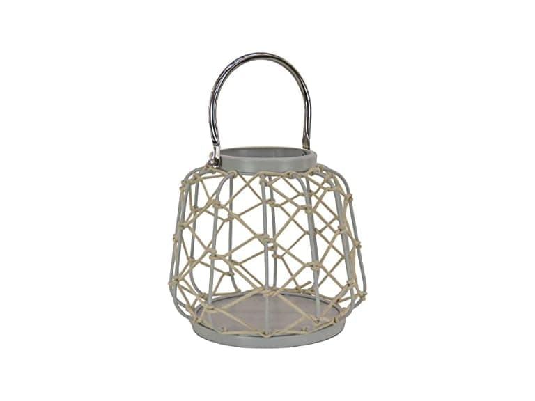 National Outdoor Living Lantern Candleholder, Glacier Gray - Image 1