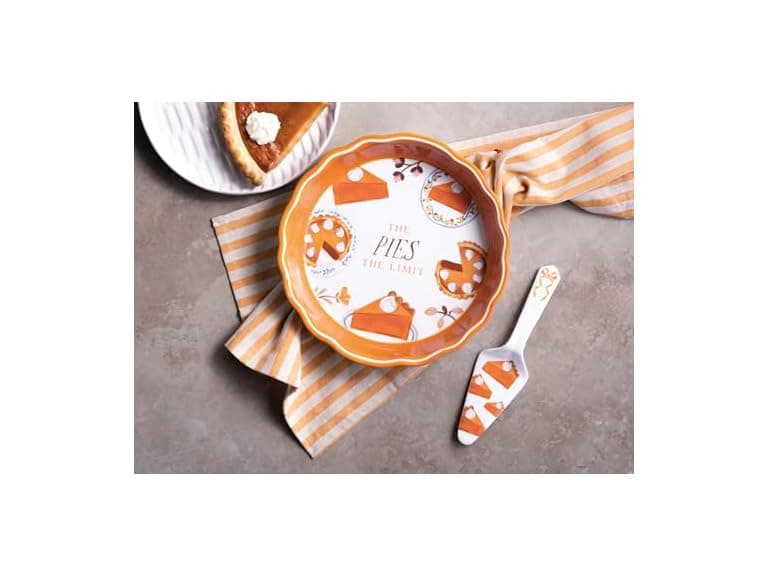 Mud Pie Thanksgiving Thanksgiving Pie Dish Set - Image 1