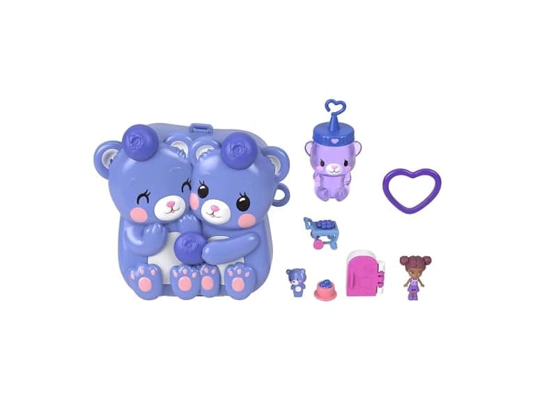 Polly Pocket Dolls and Playset, Blueberry Besties Compact - Image 1