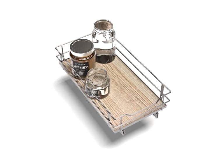1-Tier Pull Out Cabinet Organizer 14" Wide - Image 1