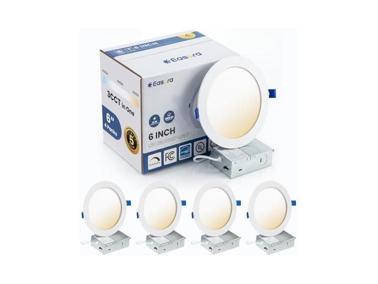 6" Recessed Lights 4 Pack 3000/4000/5000K - Image 1