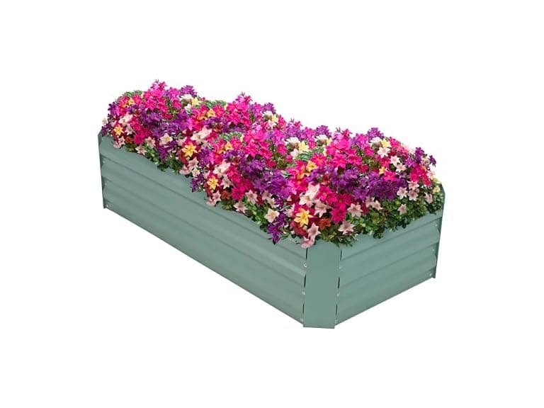 Sunnydaze 4 x 2 x 1 ft Garden Bed - Choose Color - Image 1