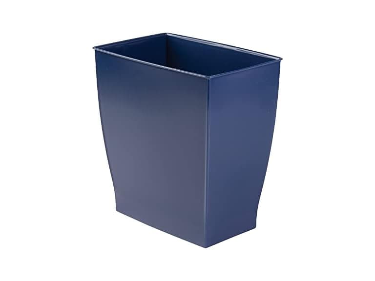 iDesign Small Plastic Bathroom Trash Can - Image 1