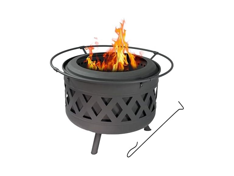 Sunnydaze 30-Inch Crossweave Smokeless Wood-Burning Fire Pit - Image 1
