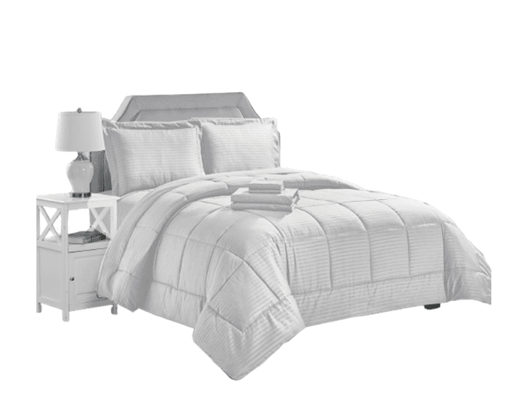8-Piece Embossed Stripe Bed In A Bag (King) - Image 1