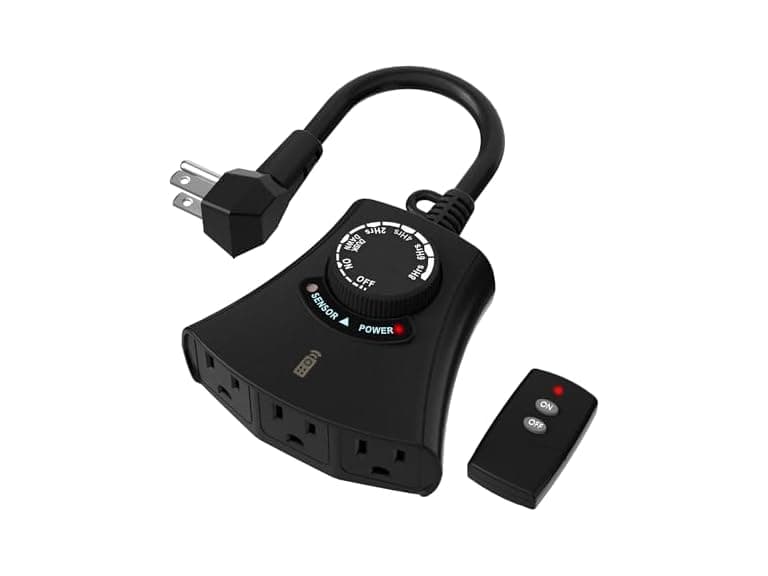 HBN Outdoor Light Timer Weatherproof Dusk to Dawn - Image 1