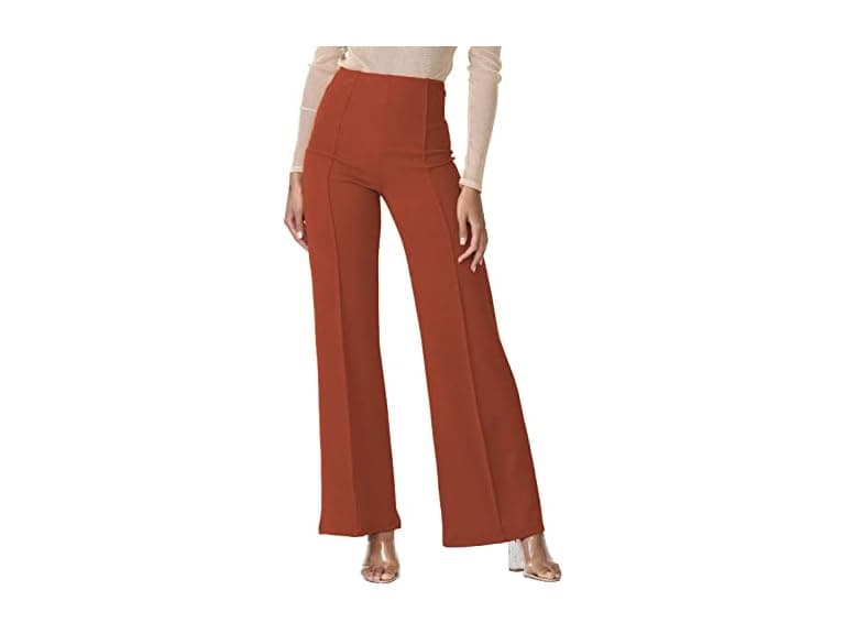 Cemi Ceri Women (M) High Waist Wide Pants Mahogany - Image 1
