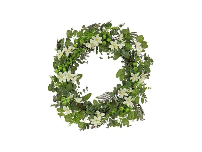 National Tree Company 24" Artificial Spring Wreath with Mixed Florals - Image 1