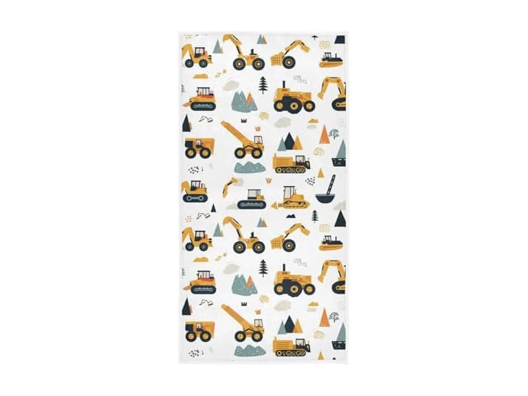 Vdsrup Cute Truck Tractor Cars Hand Towels - Image 1
