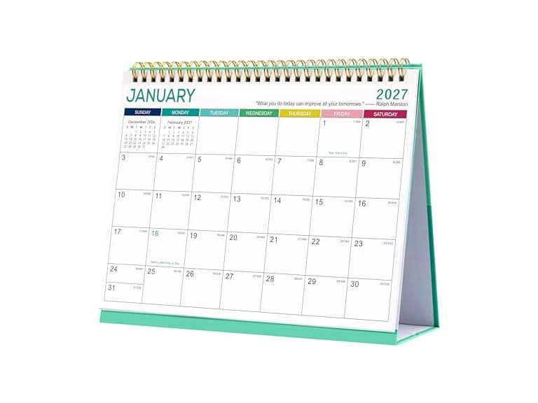 Lemome Home 2026-2027 Desk Calendar - Image 1