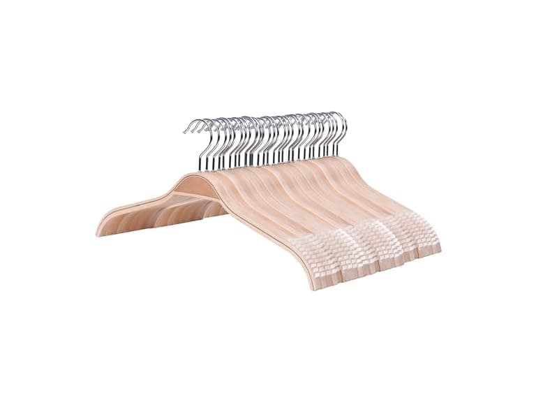Suptinwear Non Slip Wooden Hangers 30 Pack - Image 1