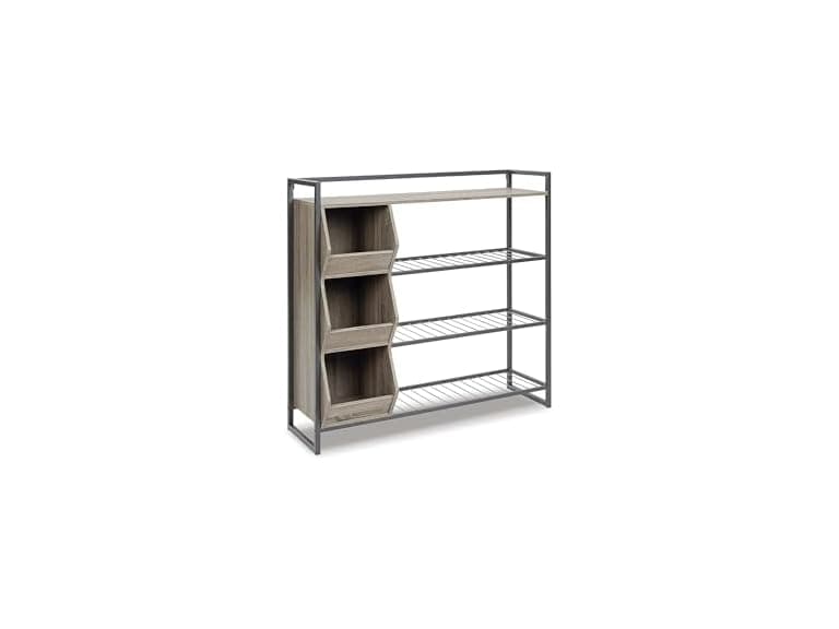 Ashley Maccanet Shoe Rack Cubbies Brown - Image 1
