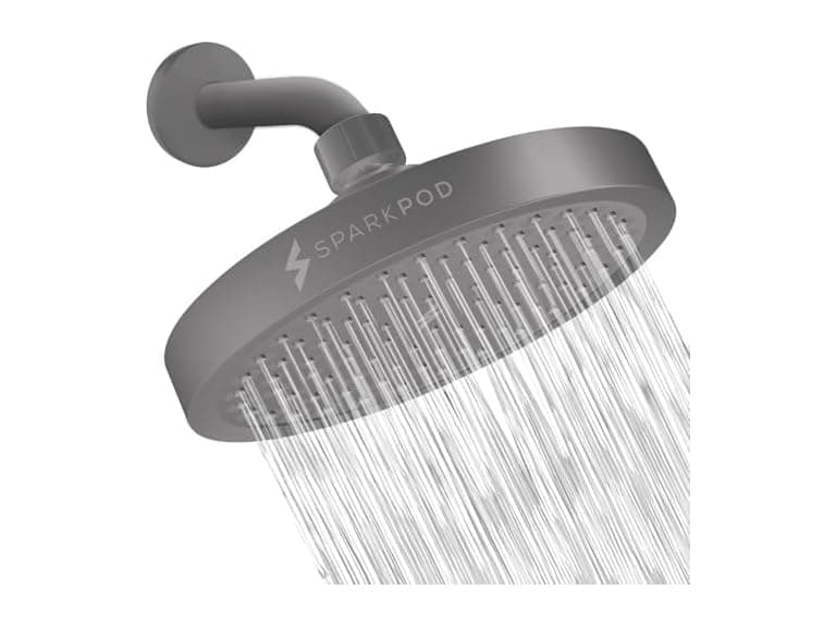 6" Round High Pressure Rain Shower Head - Image 1