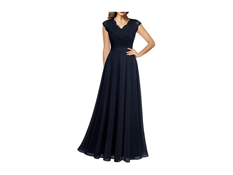 Dressystar Women (XL) V Neck Sleeveless Lace Dress - Image 1