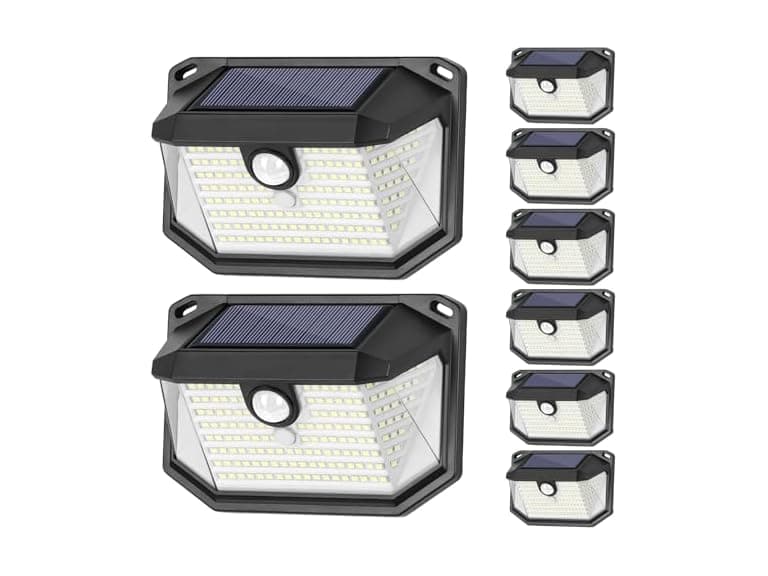 Brightever B0D7VZ86JN Solar Motion Wall Light 8-Pack - Image 1