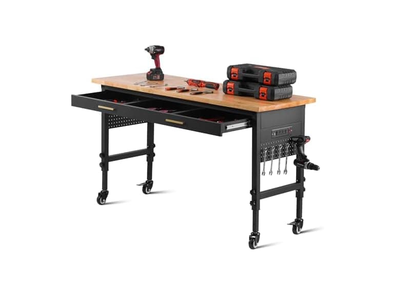 60-inch Adjustable Workbench, 1500 lbs Load - Image 1