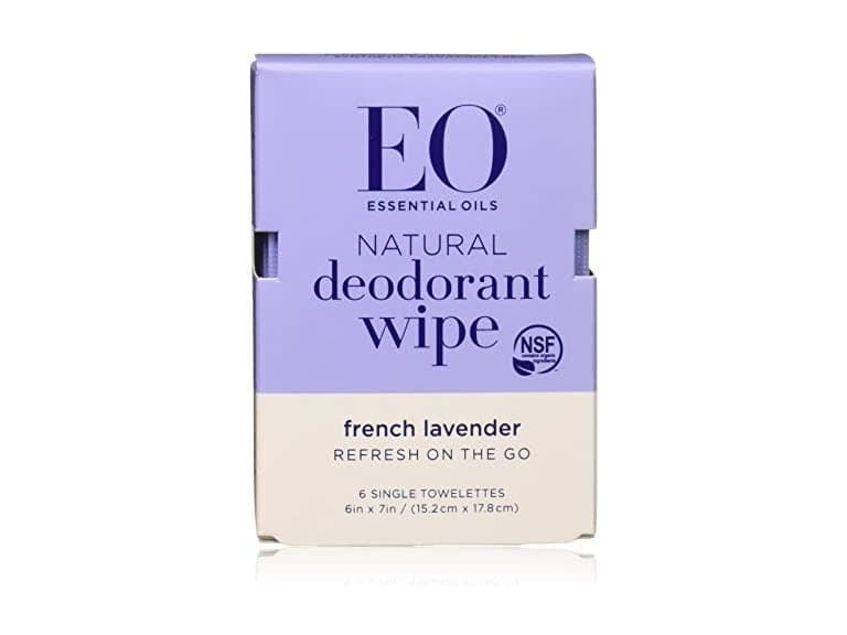 EO Deodorant Lavender Wipes, 6 Count - Image 1