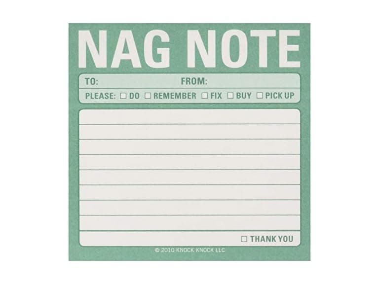 Knock Knock Nag Note Sticky Notes - Image 1