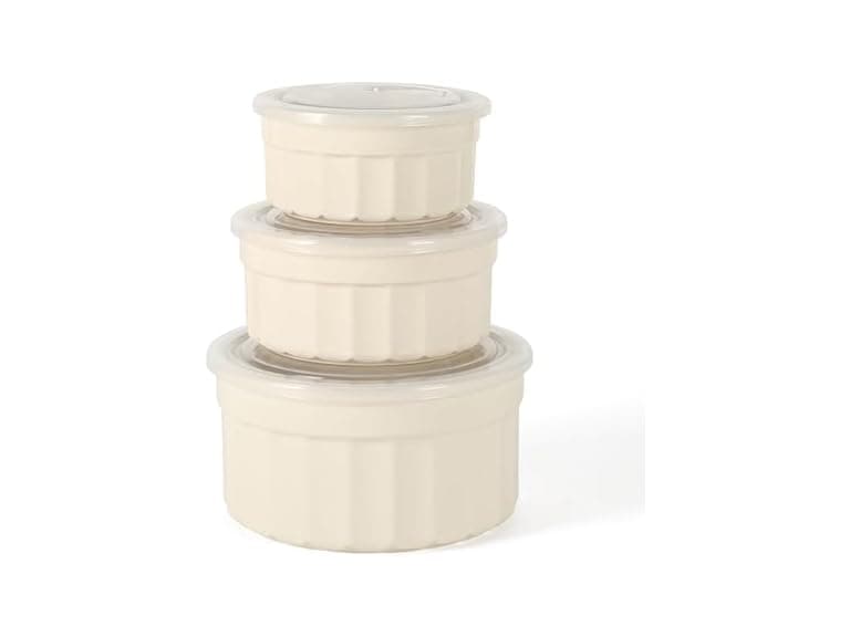 Martha Stewart 6 Piece Stoneware Meal Prep Container Set - Image 1