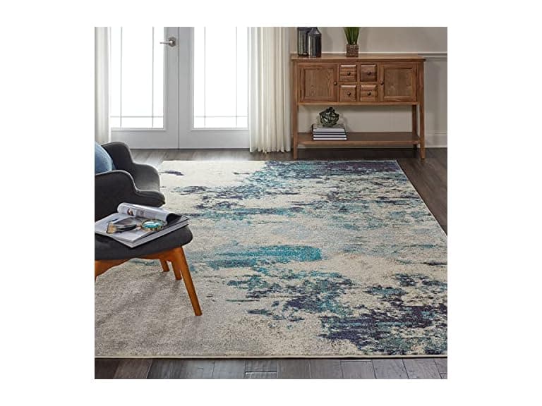 Nourison Home Celestial Ivory Teal 7x10 - Image 1