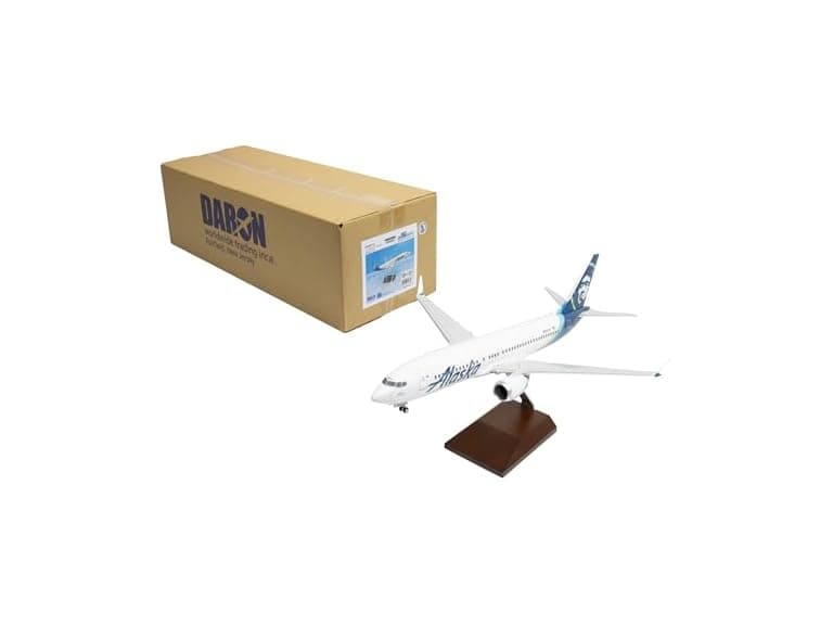 Sky Marks Alaska Airlines 737 MAX 8 1/100 Airplane Model w - Image 1