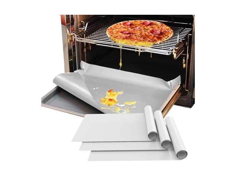 Demiwise 3 Pack Silver Oven Liners for Bottom of Oven - Image 1