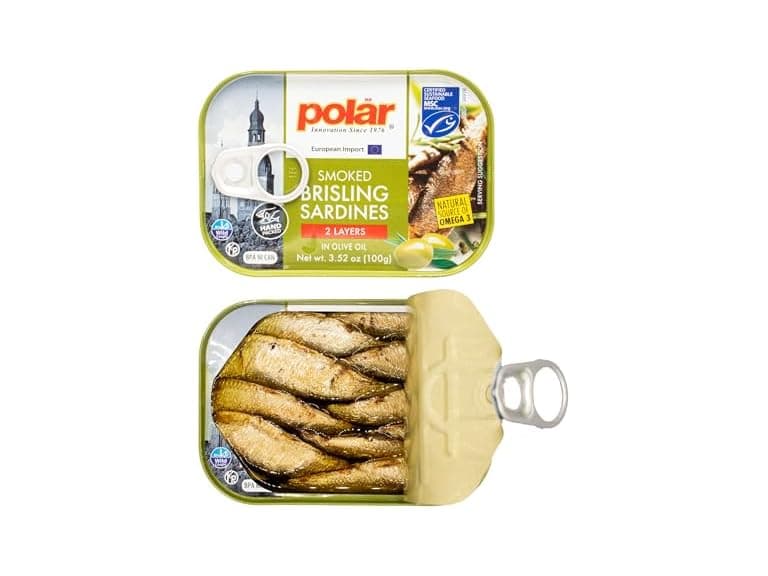 1PK MW Polar Smoked Brisling Sardines, Wild Caught - Image 1