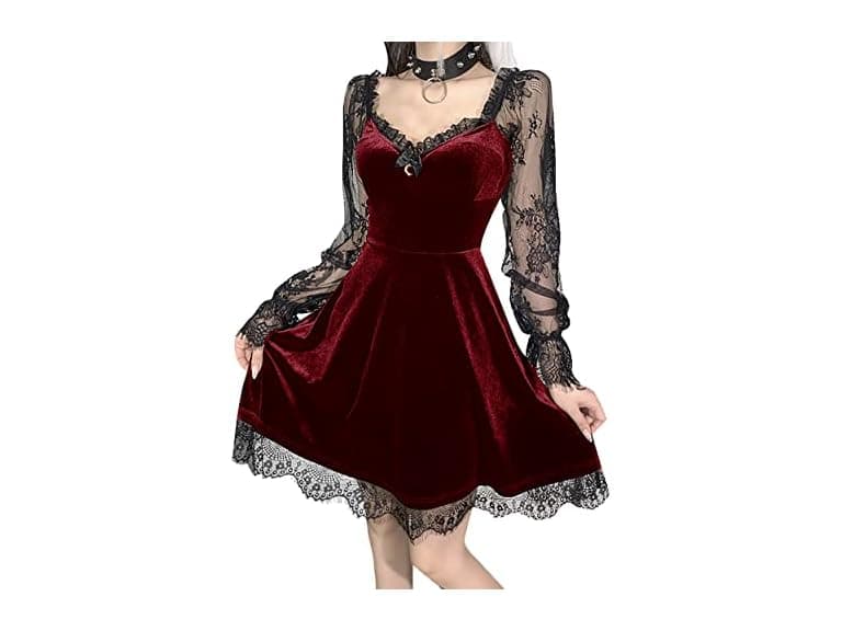 Byvheh Women (XL) Dress Moon Long Sleeve Pendant - Image 1