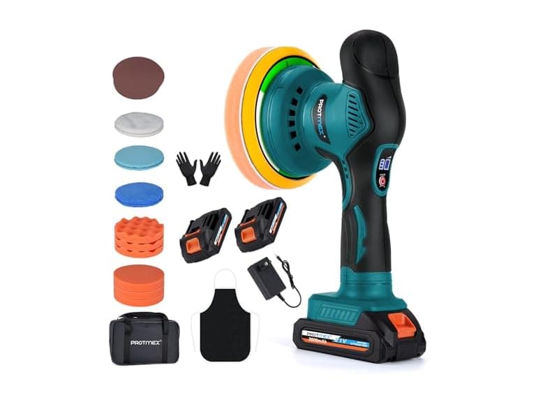 Protmex Cordless 6 Inch Car Buffer Waxer Kit - Image 1