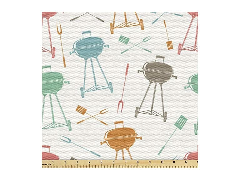 Ambesonne BBQ Fabric by The Yard - Image 1