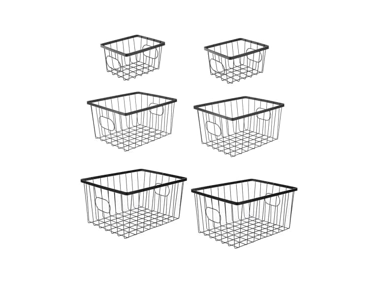 Vintage Industrial Wire Metal Nesting Baskets (Set of 6) - Image 1