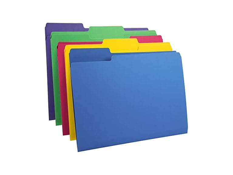 Amazon Basics 3 Tab File Folders - Image 1