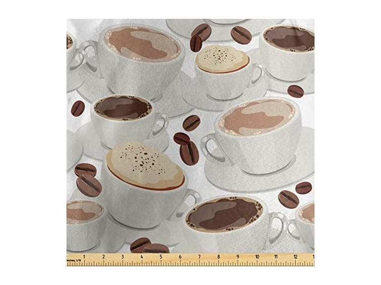 Lunarable Coffee Fabric by The Yard - Image 1