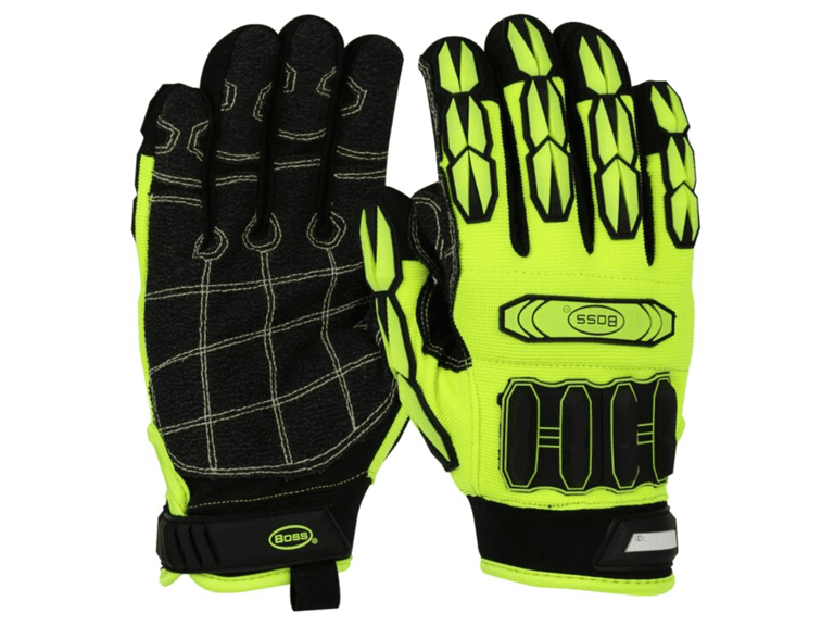 PIP 1JM750AW2X Boss Gloves, Hi-Viz Green - Image 1