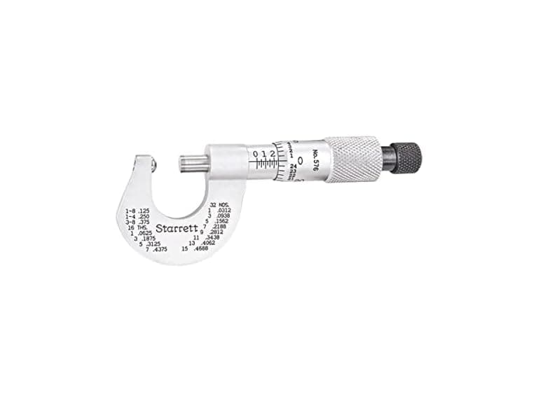 Starrett Rounded Anvil Micrometer - Image 1