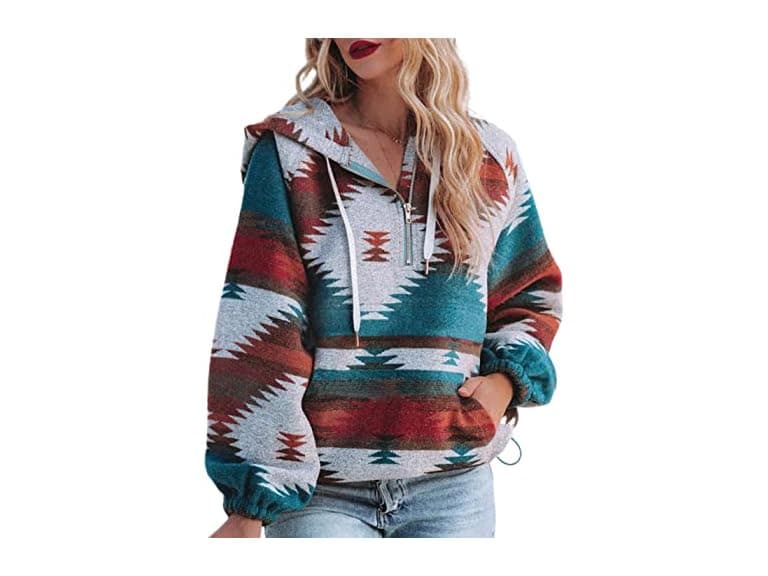Scusty Women (S) Aztec Shacket Jacket Long Shirts - Image 1