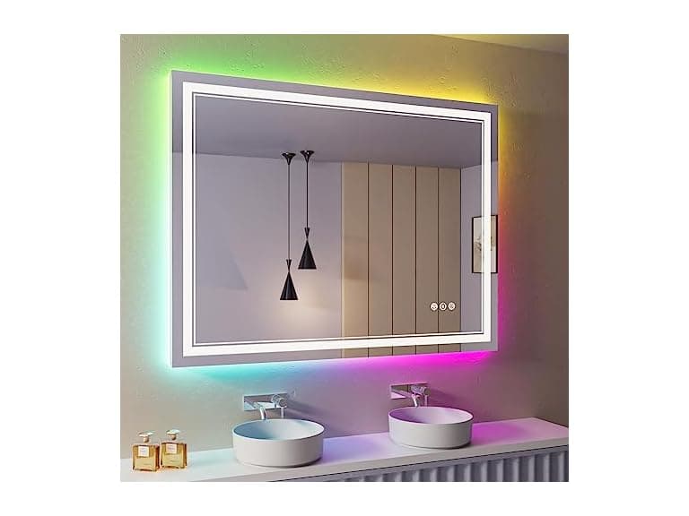 LED Bathroom Mirror with RGB Lights - Image 1