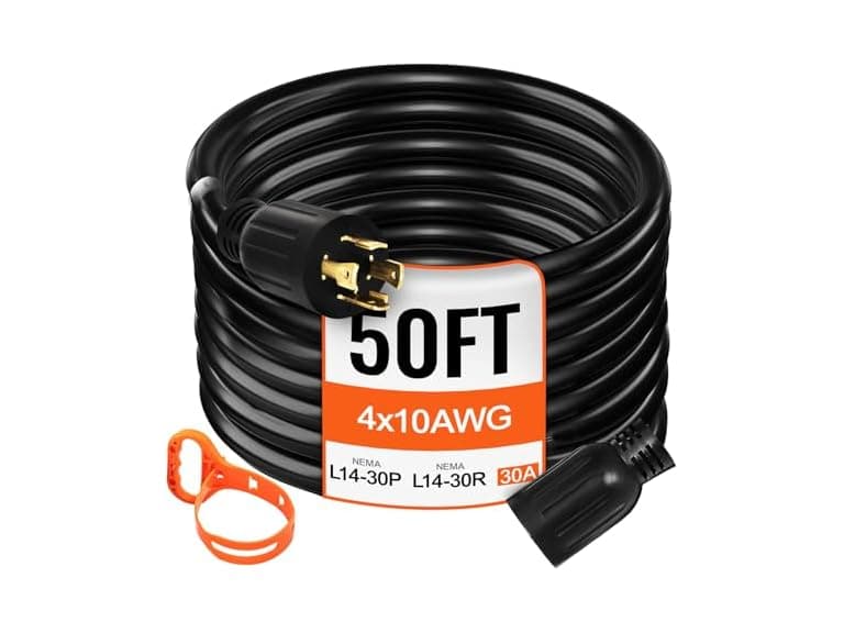 50 FT 30 Amp Generator Extension Cord SJTW - Image 1