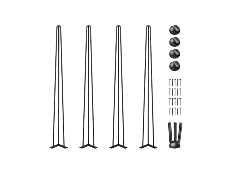 Hairpin Table Legs 36 in Black Set of 4 Desk - Image 1