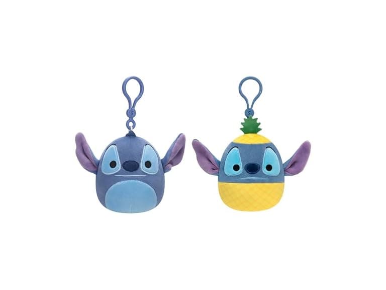 Squishmallows 3.5in Stitch and Pineapple Stitch Clip 2Pk - Image 1