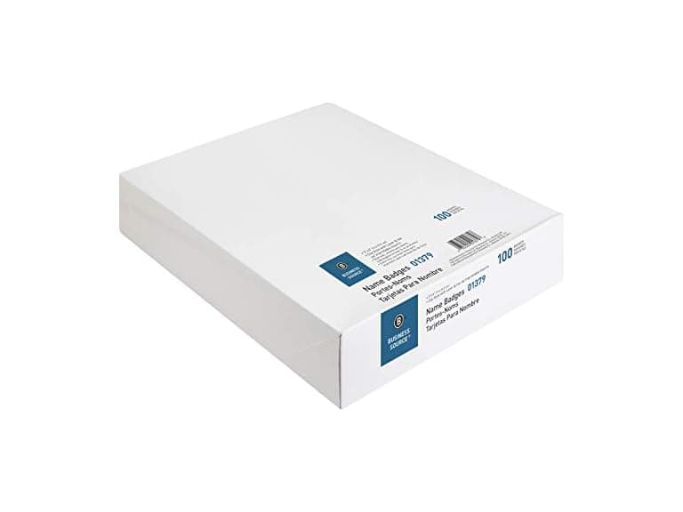 Business Source Name Badge Holder, Clear (01379) - Image 1