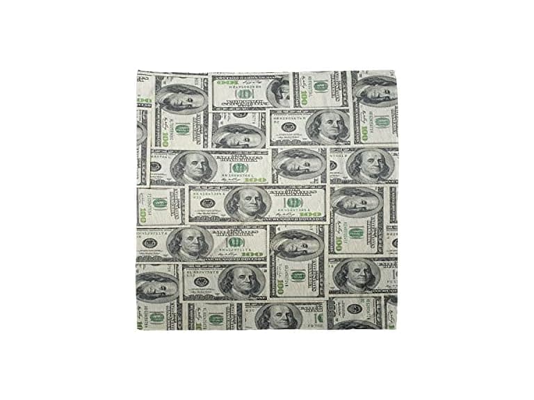 Ambesonne Unisex (Standard) Bandana Money Franklin - Image 1
