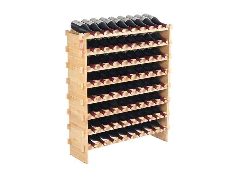 VEVOR 72 Bottle Stackable Modular Wine - Image 1