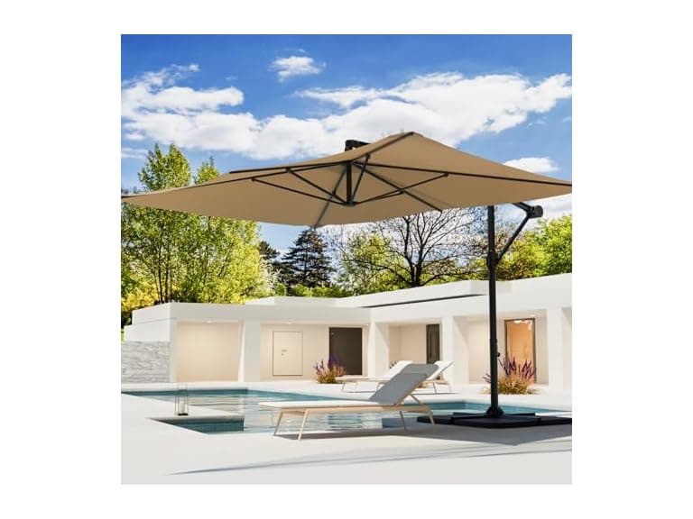 COSIEST 9 x 11.5FT Offset Patio Umbrella, Cantilever Hanging - Image 1