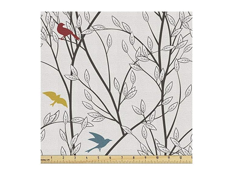Ambesonne Nature Fabric Material by The Yard, Birds - Image 1
