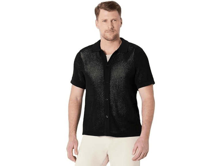 Amazon Essentials Men Short Cardigan Black - Image 1