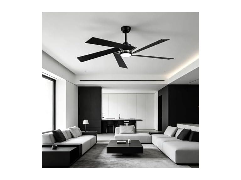 Parrot Uncle 60 Inch Black Ceiling Fan - Image 1