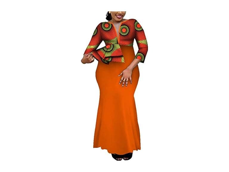 Xiaohuagua Women (XXL) African Dashiki Long Dress - Image 1