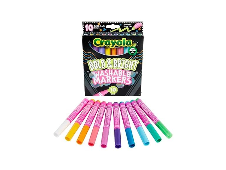 Crayola Washable Markers, Broad Line, 10ct - Image 1